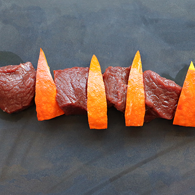 Schaschlik-Hirsch-Kuerbis