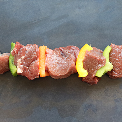 Schaschlik-Wildschwein-Paprika